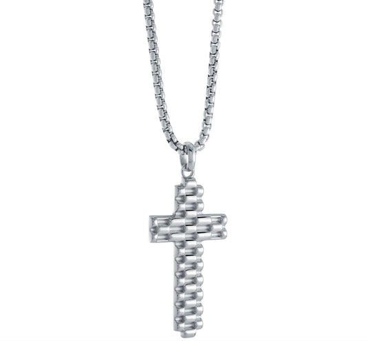 Watch-Link Cross Necklace - Premium Stainless Steel Chain