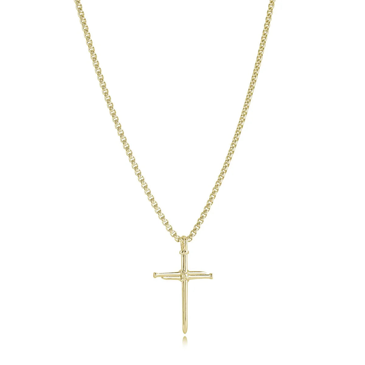 Collier Croix Clou pour Homme – Bijou Chrétien en Acier Inoxydable