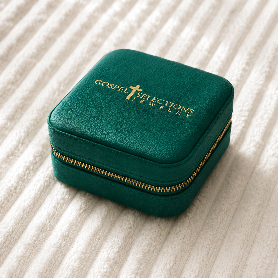 Trousse de voyage pour bijoux avec sélections de versets bibliques