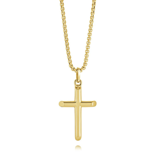 Classic Stainless Steel Cross Necklace for Men