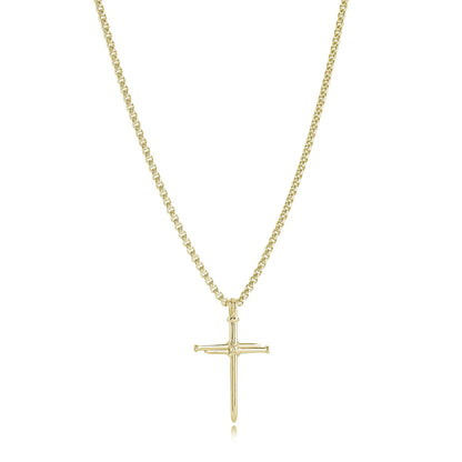 Collier Croix Clou pour Homme – Bijou Chrétien en Acier Inoxydable 