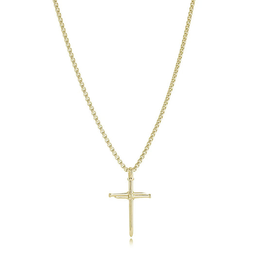 Nail Cross Necklace for Men – Stainless Steel Christian Jewelry