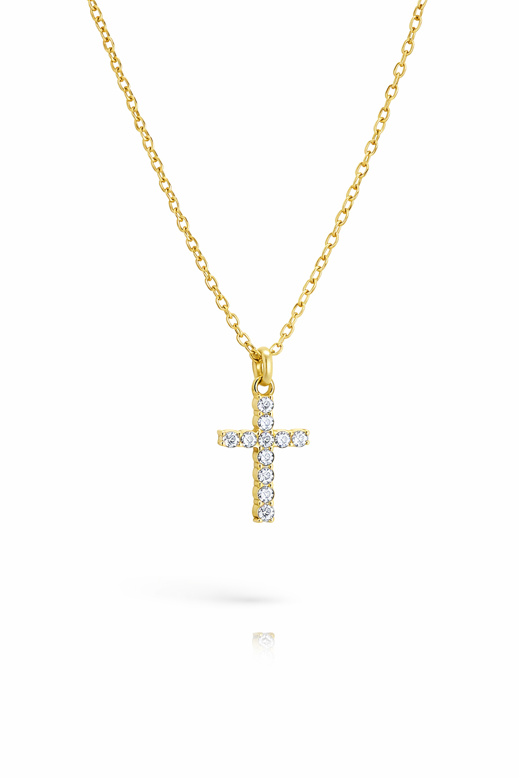Gold crucifix pendant detailed Jesus cross necklace Christian jewelry