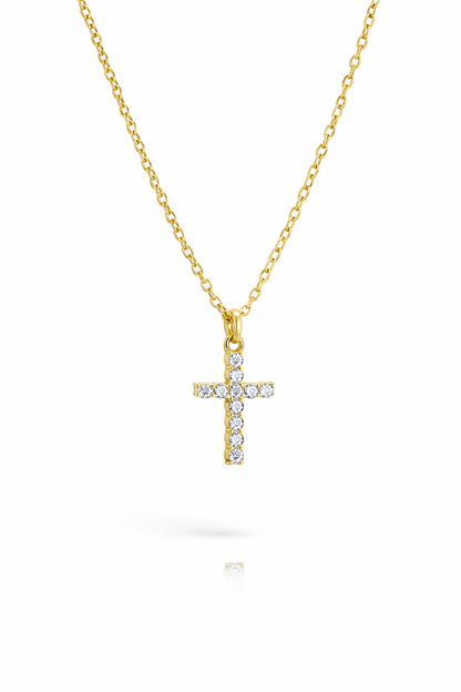 Gold crucifix pendant detailed Jesus cross necklace Christian jewelry