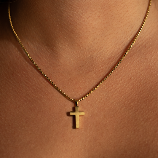 Classic Jesus Cross Necklace - Stainless Steel Chain